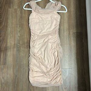 NWOT nude rouged dress by Cherry mellow size medium